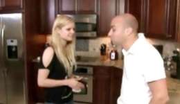 See how this rude guy fucks his girlfriend right in the kitchen